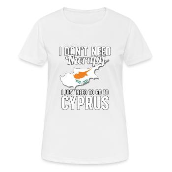 Drapeau de Chypre I Souvenirs de Chypre - T-shirt respirant Femme - blanc - Devant - AI Model Female 172 dark (172cm)