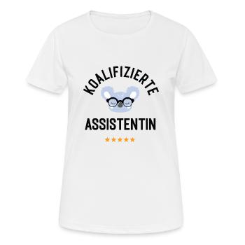 Koalifizierte Assistentin Geschenk Lustig - Frauen T-Shirt atmungsaktiv - Weiß - Vorne - AI Model Female 172 dark (172cm)
