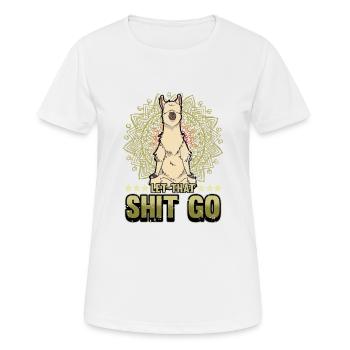 Yoga Meditation Namaste Lama Spruch Geschenk - Frauen T-Shirt atmungsaktiv - Weiß - Vorne - AI Model Female 172 dark (172cm)