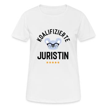 Koalifizierte Juristin Geschenk Lustig - Frauen T-Shirt atmungsaktiv - Weiß - Vorne - AI Model Female 172 dark (172cm)