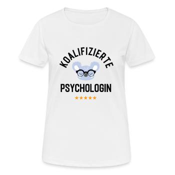 Koalifizierte Psychologin Geschenk Lustig - Frauen T-Shirt atmungsaktiv - Weiß - Vorne - AI Model Female 172 dark (172cm)