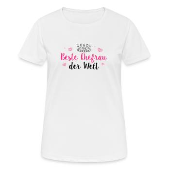 Beste Ehefrau der Welt - Ehefrau - Hochzeitstag - - Frauen T-Shirt atmungsaktiv - Weiß - Vorne - AI Model Female 172 dark (172cm)