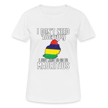 Mauritius flag I Mauritius Souvenirs - Women's Breathable T-Shirt - white - Front - AI Model Female 172 dark (172cm)