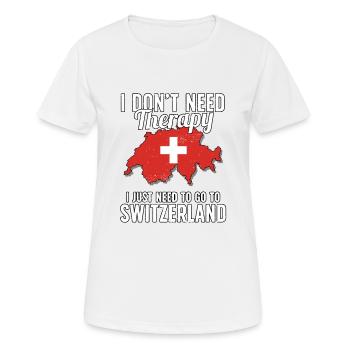 Switzerland flag I Swiss Souvenirs - T-shirt respirant Femme - blanc - Devant - AI Model Female 172 dark (172cm)