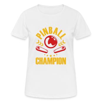 Flipper Champion Vintage Flipper Gamer - Frauen T-Shirt atmungsaktiv - Weiß - Vorne - AI Model Female 172 dark (172cm)