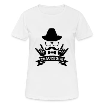 Trauzeuge Ehemann Braut Hochzeit Ehe Geschenk - Frauen T-Shirt atmungsaktiv - Weiß - Vorne - AI Model Female 172 dark (172cm)