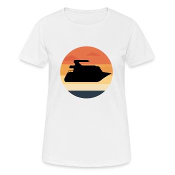 Bateau bateau bateau bateau bateau - T-shirt respirant Femme - blanc - Devant - AI Model Female 172 dark (172cm)