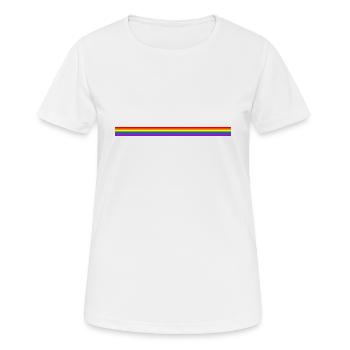 LGBTQ bande de conception - T-shirt respirant Femme - blanc - Devant - AI Model Female 172 dark (172cm)