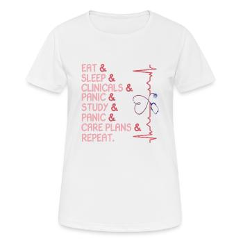 Krankenschwester Klinik Studieren Lustig Geschenk - Frauen T-Shirt atmungsaktiv - Weiß - Vorne - AI Model Female 172 dark (172cm)