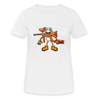 Paintball Gewehr - Frauen T-Shirt atmungsaktiv - Weiß - Vorne - AI Model Female 172 dark (172cm)