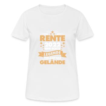 Renteneintritt Geschenk 2022 Pensionierung 2022 - Frauen T-Shirt atmungsaktiv - Weiß - Vorne - AI Model Female 172 dark (172cm)