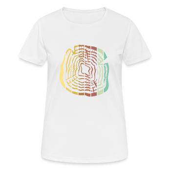 Arbre forêt nature bois en bois - T-shirt respirant Femme - blanc - Devant - AI Model Female 172 dark (172cm)