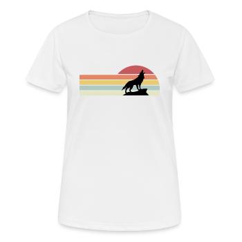 Wolf Rudel Tier Wölfe - Frauen T-Shirt atmungsaktiv - Weiß - Vorne - AI Model Female 172 dark (172cm)