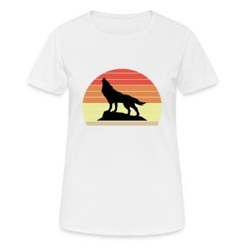 Wolf Rudel Tier Wölfe - Frauen T-Shirt atmungsaktiv - Weiß - Vorne - AI Model Female 172 dark (172cm)