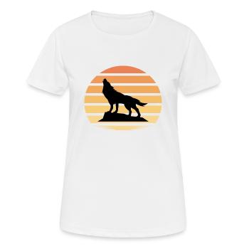 Wolf Rudel Tier Wölfe - Frauen T-Shirt atmungsaktiv - Weiß - Vorne - AI Model Female 172 dark (172cm)
