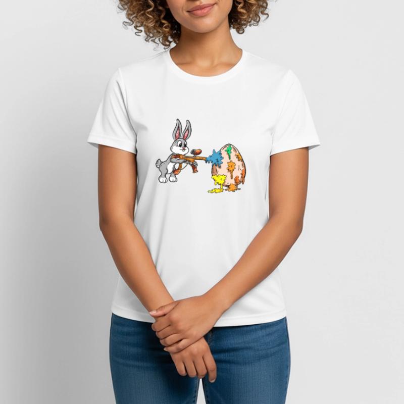 Easter Easter egg dyeing Women's Breathable T-Shirt