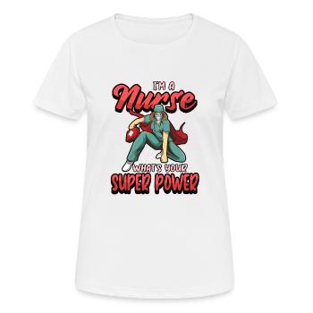 Krankenschwester Krankenhaus Pflegekraft Geschenk - Frauen T-Shirt atmungsaktiv - Weiß - Vorne - AI Model Female 172 dark (172cm)