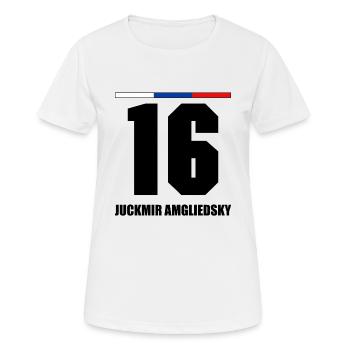 Russland Sauf Trikot Sauf Legende Amgliedsky - Frauen T-Shirt atmungsaktiv - Weiß - Vorne - AI Model Female 172 dark (172cm)