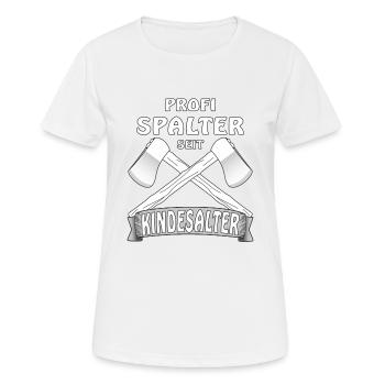 AXT PROFI SPALTER SEIT KINDESALTER - Frauen T-Shirt atmungsaktiv - Weiß - Vorne - AI Model Female 172 dark (172cm)