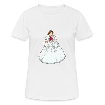 Grand jour d’amour - T-shirt respirant Femme - blanc - Devant - AI Model Female 172 dark (172cm)