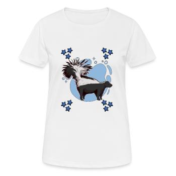 Stinktier Skunk Blue Design - T-shirt respirant Femme - blanc - Devant - AI Model Female 172 dark (172cm)