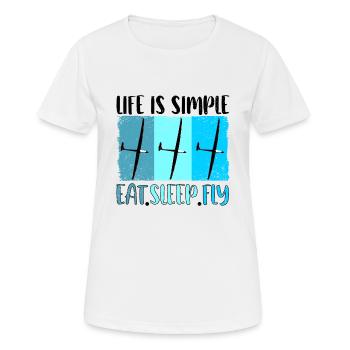 Glider Gliding Gliding Glider - Women's Breathable T-Shirt - white - Front - AI Model Female 172 dark (172cm)
