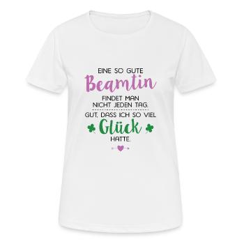 Ich hatte Glück Beamtin Geschenk Spruch - Frauen T-Shirt atmungsaktiv - Weiß - Vorne - AI Model Female 172 dark (172cm)