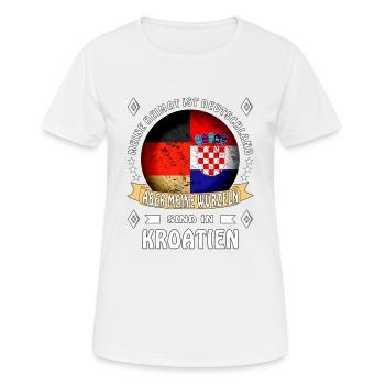 Heimat Deutschland Wurzeln - Frauen T-Shirt atmungsaktiv - Weiß - Vorne - AI Model Female 172 dark (172cm)