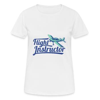 Motor Flight Instructor Flight Instructor Pilot Instructor Flight - Women's Breathable T-Shirt - white - Front - AI Model Female 172 dark (172cm)
