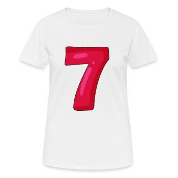 Number 7 - Number 7 - Women's Breathable T-Shirt - white - Front - AI Model Female 172 dark (172cm)