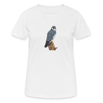 Faucon pèlerin I faucon faucon chasse au croquant motif pour - T-shirt respirant Femme - blanc - Devant - AI Model Female 172 dark (172cm)