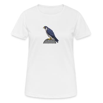 Faucon pèlerin I faucon faucon chasse au croquant motif pour - T-shirt respirant Femme - blanc - Devant - AI Model Female 172 dark (172cm)
