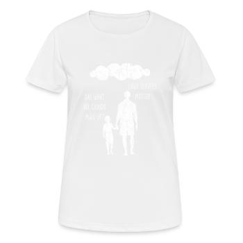 Papa What Are Clouds Made of Linux Servers Mostly 6 - T-shirt respirant Femme - blanc - Devant - AI Model Female 172 dark (172cm)
