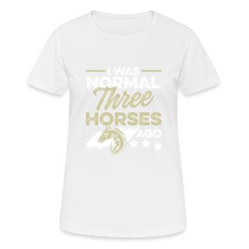 horses funny saying - Women's Breathable T-Shirt - white - Front - AI Model Female 172 dark (172cm)