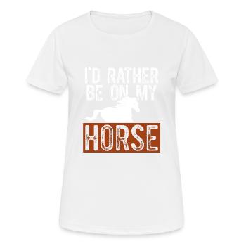 horses funny saying - Women's Breathable T-Shirt - white - Front - AI Model Female 172 dark (172cm)