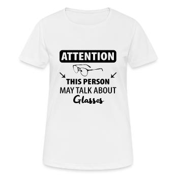Optiker Augenoptiker Brille Brillenträger - Frauen T-Shirt atmungsaktiv - Weiß - Vorne - AI Model Female 172 dark (172cm)