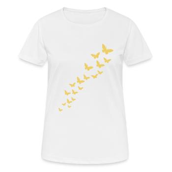 Schmetterlinge Schmetterling - Frauen T-Shirt atmungsaktiv - Weiß - Vorne - AI Model Female 172 dark (172cm)