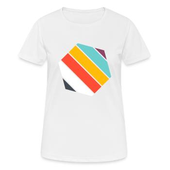 Hexagone - T-shirt respirant Femme - blanc - Devant - AI Model Female 172 dark (172cm)