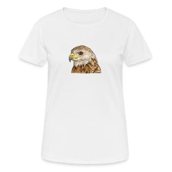 Rotmilan I Greifvogel Chasse au croquant motif pour fauconnier - T-shirt respirant Femme - blanc - Devant - AI Model Female 172 dark (172cm)