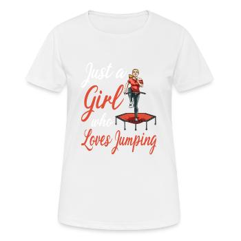 Jumping Trampoline Trend Sport Fitness Sport Féminin - T-shirt respirant Femme - blanc - Devant - AI Model Female 172 dark (172cm)