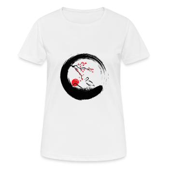 Bonsai Tree Zen Enso Circle Circle - Women's Breathable T-Shirt - white - Front - AI Model Female 172 dark (172cm)