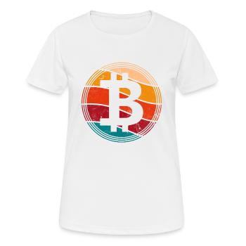 Bitcoin - Frauen T-Shirt atmungsaktiv - Weiß - Vorne - AI Model Female 172 dark (172cm)