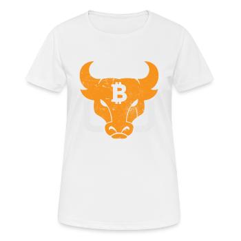 Bitcoin Bull - T-shirt respirant Femme - blanc - Devant - AI Model Female 172 dark (172cm)