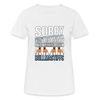 Bullmastiff I Quoi Thinking About Bullmastiffs - T-shirt respirant Femme - blanc - Devant - AI Model Female 172 dark (172cm)