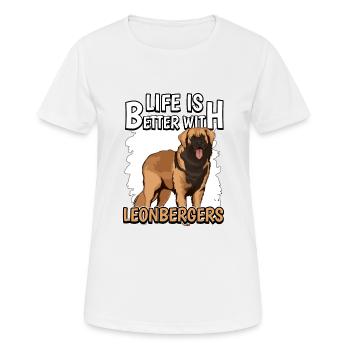Leonberger Life Is Better With Leonbergers - Women's Breathable T-Shirt - white - Front - AI Model Female 172 dark (172cm)