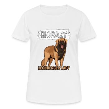 Leonberger I'm The Crazy Leonberger Lady - Women's Breathable T-Shirt - white - Front - AI Model Female 172 dark (172cm)