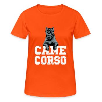 Cane Corso pour un propriétaire de Cane Corso Cane - T-shirt respirant Femme - orange néon - Devant - AI Model Female 172 dark (172cm)
