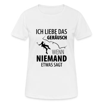 Eisklettern Eiskletterer Eispickel - Frauen T-Shirt atmungsaktiv - Weiß - Vorne - AI Model Female 172 dark (172cm)