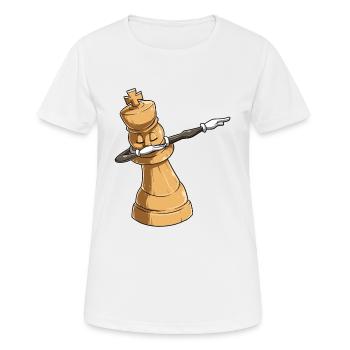 Le roi des échecs Dab Dabbing Danse - T-shirt respirant Femme - blanc - Devant - AI Model Female 172 dark (172cm)