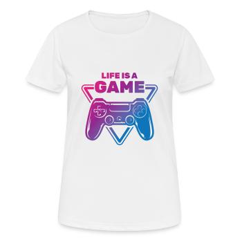 Gaming - Women's Breathable T-Shirt - white - Front - AI Model Female 172 dark (172cm)